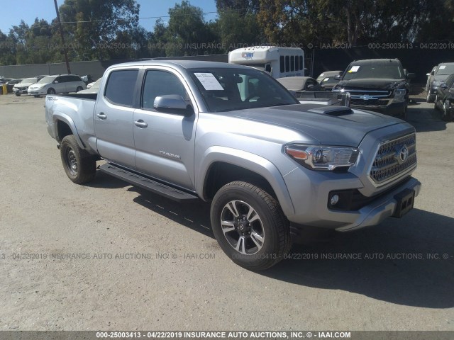 3TMBZ5DN3GM005525 - 2016 TOYOTA TACOMA DOUBLE CAB/SR5/TRD SPORT GRAY photo 1