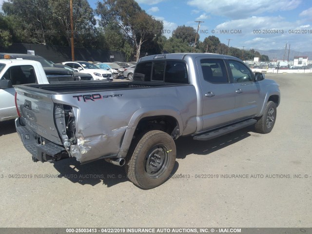 3TMBZ5DN3GM005525 - 2016 TOYOTA TACOMA DOUBLE CAB/SR5/TRD SPORT GRAY photo 4