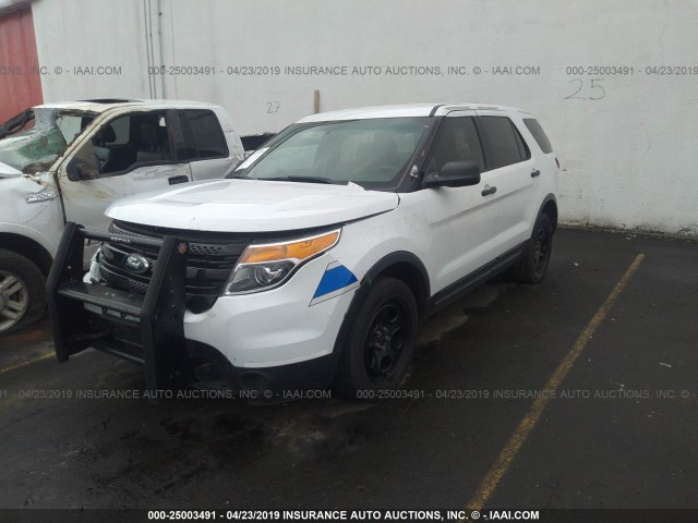 1FM5K8AR4EGB85854 - 2014 FORD EXPLORER POLICE INTERCEPTOR WHITE photo 2