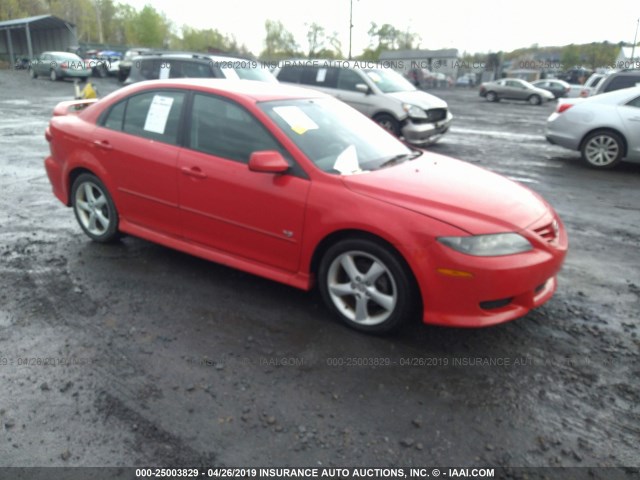 1YVFP84D345N50779 - 2004 MAZDA 6 S RED photo 1