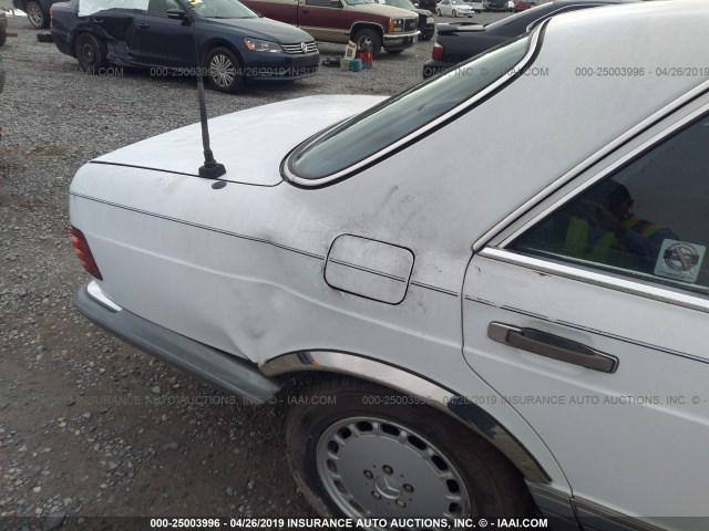 WDBCA35D4JA389338 - 1988 MERCEDES-BENZ 420 SEL WHITE photo 6