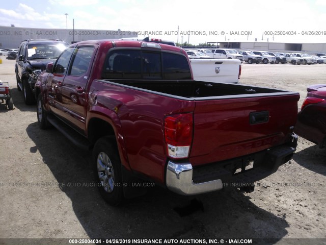 5TFAZ5CN1HX037429 - 2017 TOYOTA TACOMA DBL CAB/SR5/TRD SPORT/OR RED photo 3