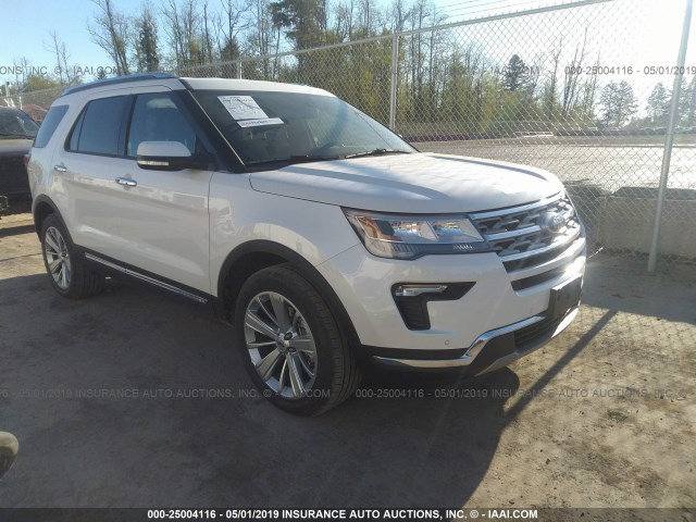 1FM5K8F80KGB48733 - 2019 FORD EXPLORER LIMITED WHITE photo 1