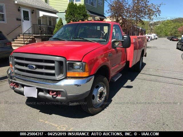 1FDXF46F71EC77115 - 2001 FORD F450 SUPER DUTY RED photo 2