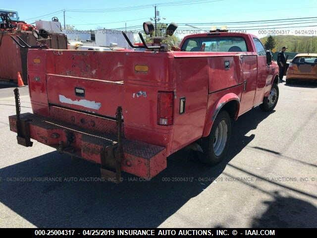 1FDXF46F71EC77115 - 2001 FORD F450 SUPER DUTY RED photo 4