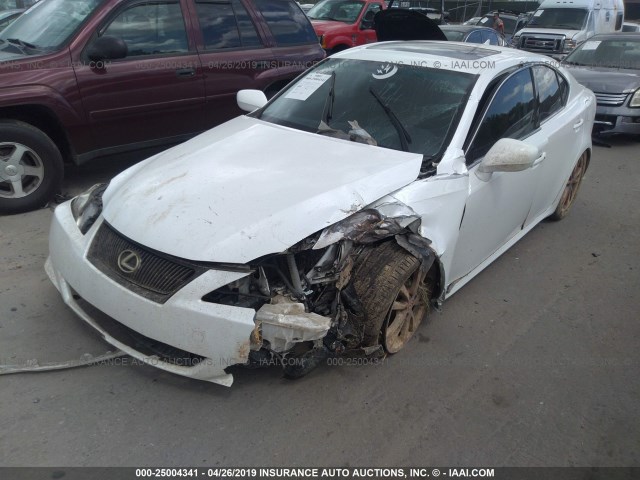 JTHBK262182077157 - 2008 LEXUS IS 250 WHITE photo 6