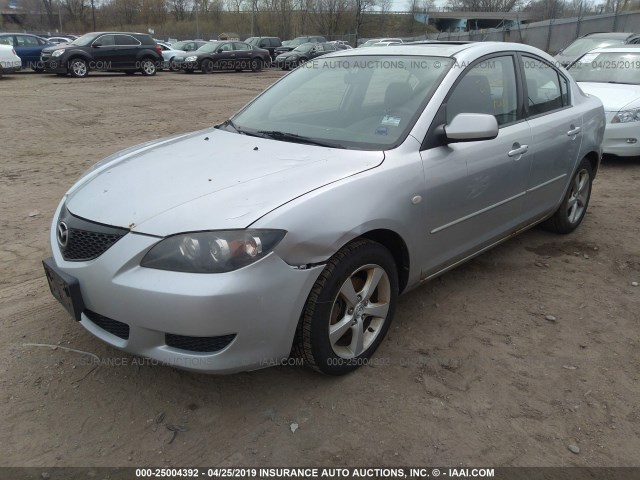 JM1BK32F761543595 - 2006 MAZDA 3 I SILVER photo 2