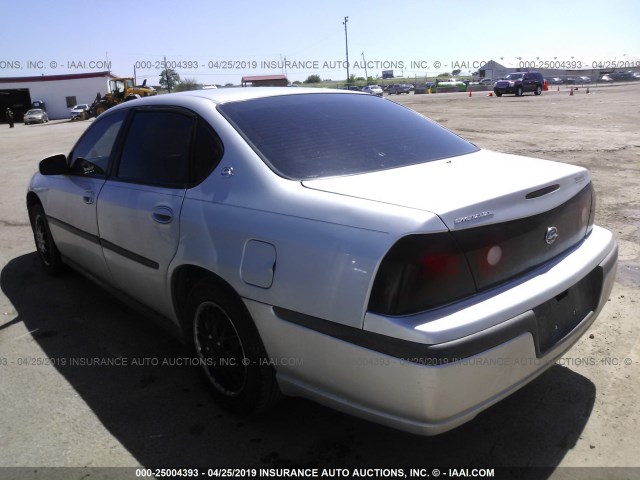 2G1WF52E939187269 - 2003 CHEVROLET IMPALA WHITE photo 3