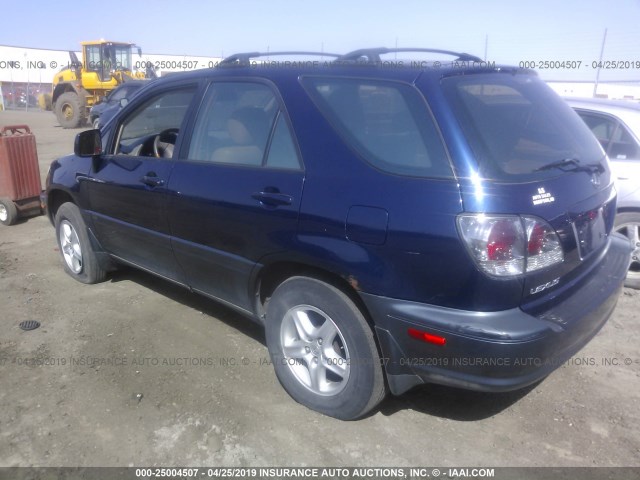 JTJHF10U720250555 - 2002 LEXUS RX 300 BLUE photo 3