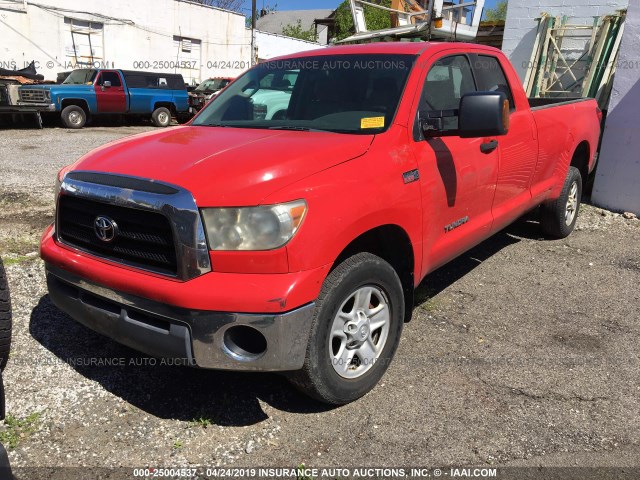 5TFCV54158X005213 - 2008 TOYOTA TUNDRA DOUBLE CAB/DOUBLE CAB SR5 RED photo 2