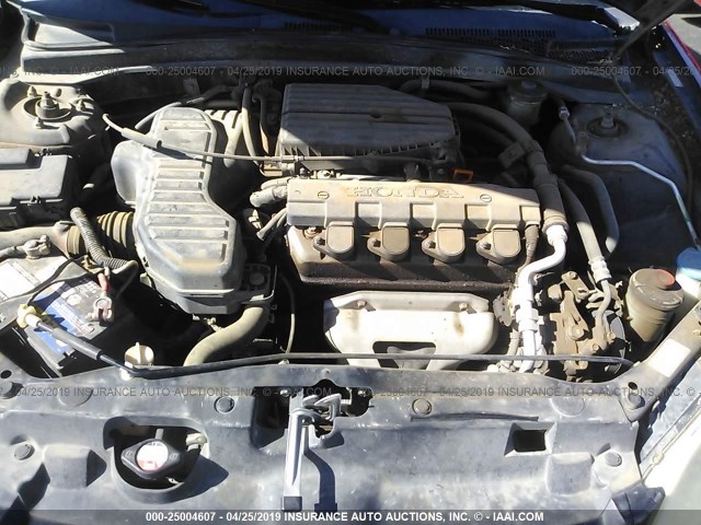 1HGES16335L009743 - 2005 HONDA CIVIC DX VP BLACK photo 10