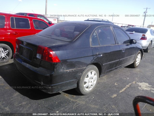 1HGES16335L009743 - 2005 HONDA CIVIC DX VP BLACK photo 4
