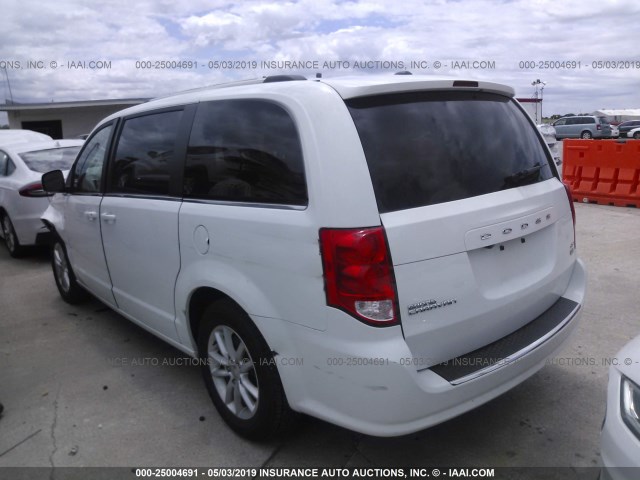 2C4RDGCG4KR512902 - 2019 DODGE GRAND CARAVAN SXT WHITE photo 3