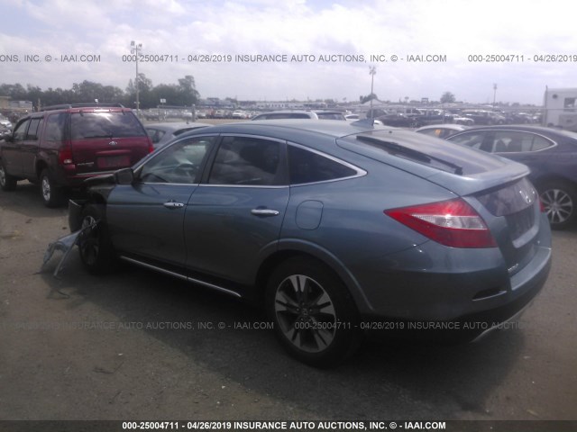 5J6TF1H5XDL003469 - 2013 HONDA CROSSTOUR EXL ლურჯი ფოტო 3