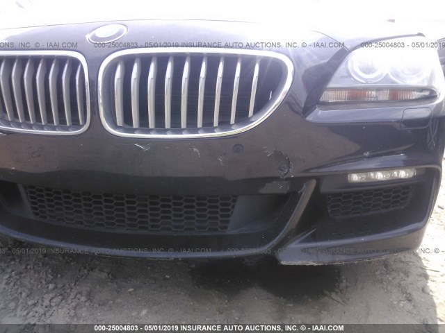 WBA6B2C56DDG66592 - 2013 BMW 650 I BLACK photo 6