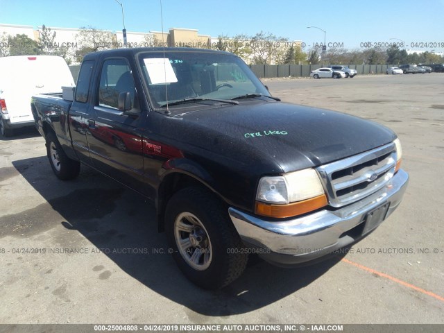 1FTYR14C7YTB15045 - 2000 FORD RANGER SUPER CAB BLACK photo 1