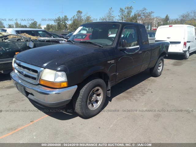 1FTYR14C7YTB15045 - 2000 FORD RANGER SUPER CAB BLACK photo 2