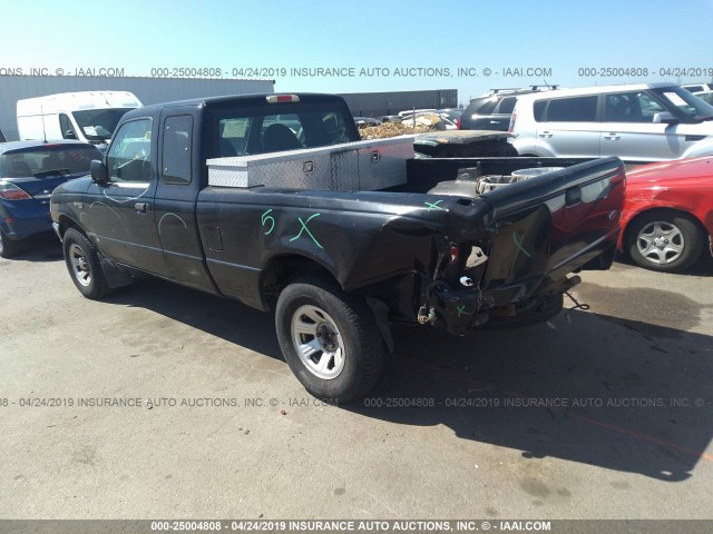 1FTYR14C7YTB15045 - 2000 FORD RANGER SUPER CAB BLACK photo 3