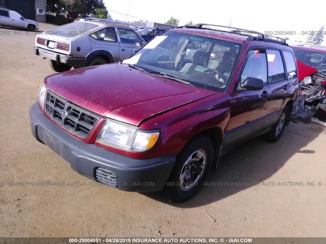 JF1SF6359XG702116 - 1999 SUBARU FORESTER L RED photo 2