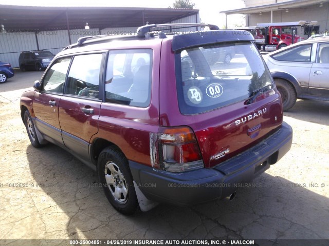 JF1SF6359XG702116 - 1999 SUBARU FORESTER L RED photo 3