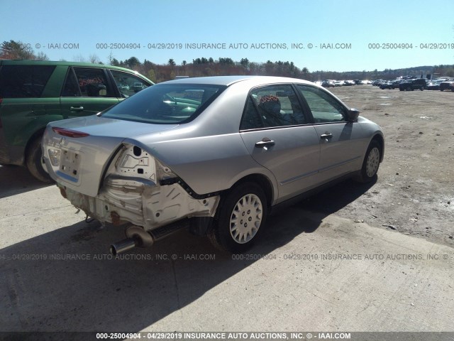 1HGCM56177A167900 - 2007 HONDA ACCORD VALUE SILVER photo 4