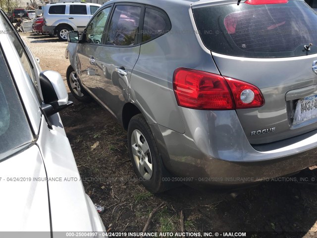 JN8AS5MV8AW603492 - 2010 NISSAN ROGUE S/SL/KROM SILVER photo 3