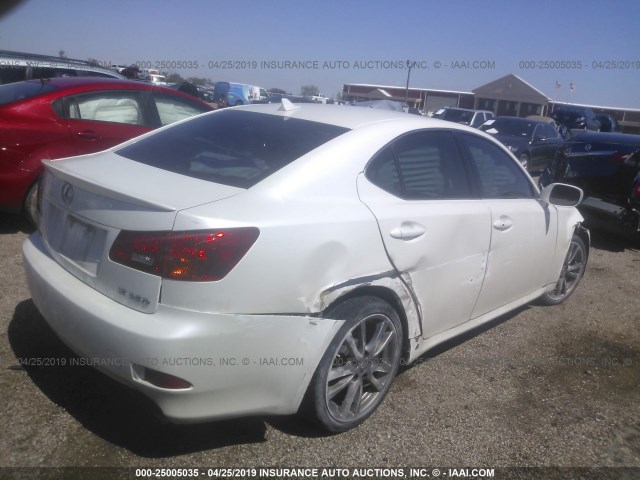 JTHBK262885063819 - 2008 LEXUS IS 250 WHITE photo 4