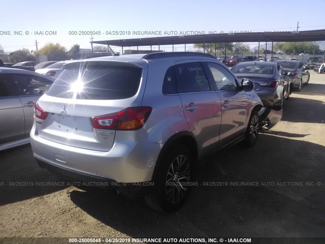 JA4AP4AW6GZ051514 - 2016 MITSUBISHI OUTLANDER SPORT SEL/GT SILVER photo 4