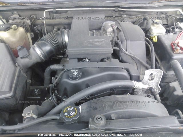 1GTCS196558169427 - 2005 GMC CANYON GREEN photo 10