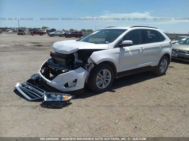 2FMPK3J88HBC63776 - 2017 FORD EDGE SEL WHITE photo 2