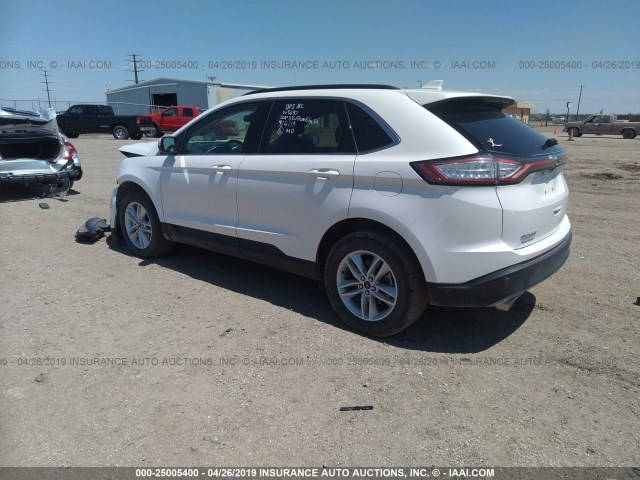 2FMPK3J88HBC63776 - 2017 FORD EDGE SEL WHITE photo 3