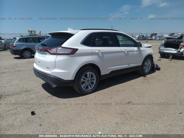 2FMPK3J88HBC63776 - 2017 FORD EDGE SEL WHITE photo 4