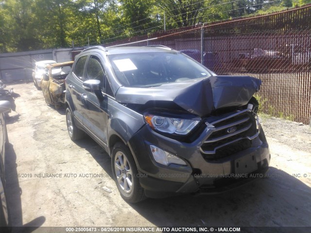 MAJ3P1TE6JC175607 - 2018 FORD ECOSPORT SE GRAY photo 1