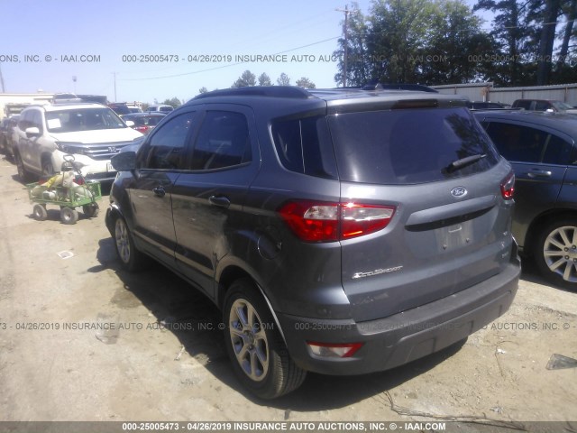 MAJ3P1TE6JC175607 - 2018 FORD ECOSPORT SE GRAY photo 3