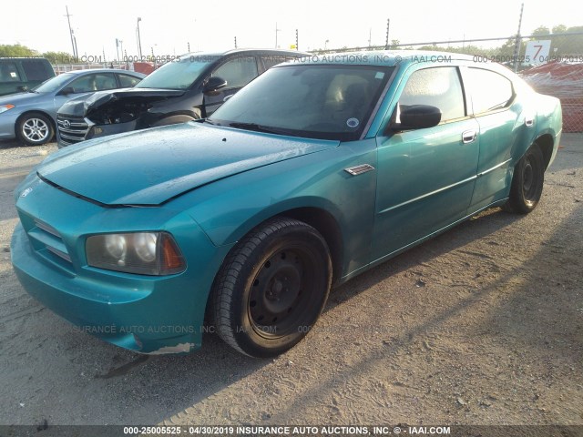 2B3KA43G66H128867 - 2006 DODGE CHARGER SE/SXT BLUE photo 2