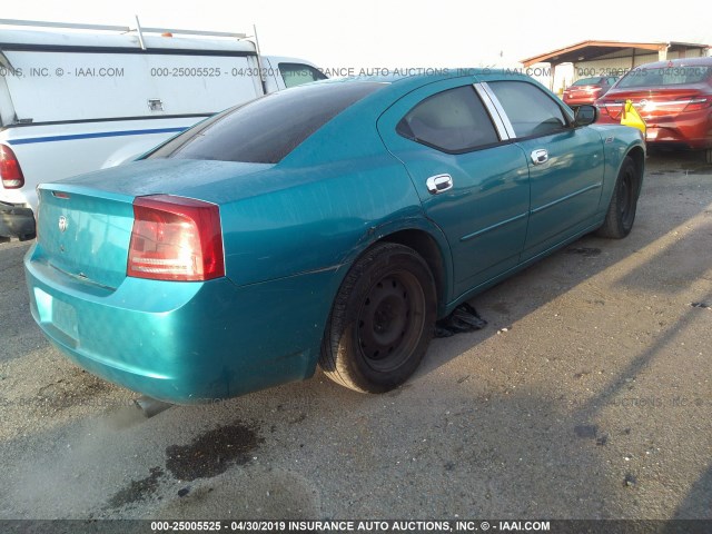 2B3KA43G66H128867 - 2006 DODGE CHARGER SE/SXT BLUE photo 4