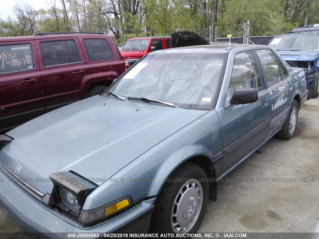 JHMCA5646KC126042 - 1989 HONDA ACCORD LXI TEAL photo 2