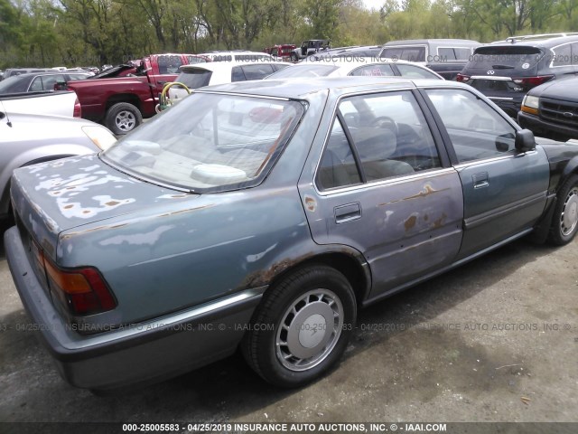 JHMCA5646KC126042 - 1989 HONDA ACCORD LXI TEAL photo 4