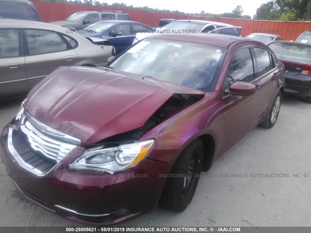 1C3CCBABXDN641511 - 2013 CHRYSLER 200 LX RED photo 2