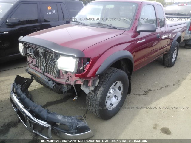 5TESN92N33Z263918 - 2003 TOYOTA TACOMA XTRACAB PRERUNNER RED photo 2