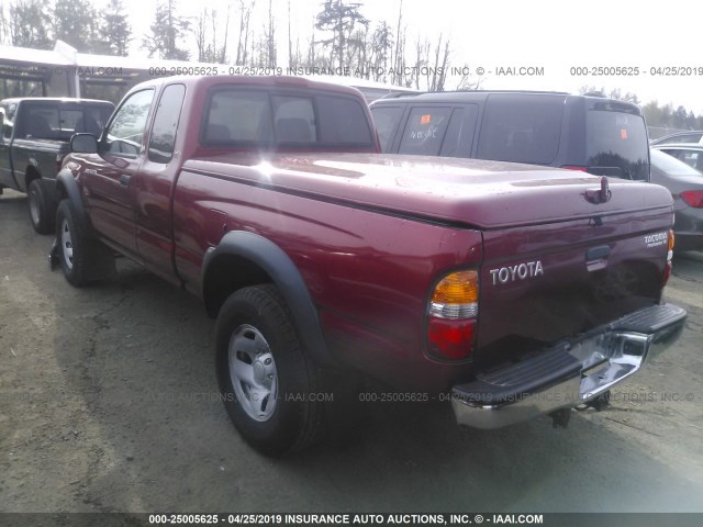 5TESN92N33Z263918 - 2003 TOYOTA TACOMA XTRACAB PRERUNNER RED photo 3