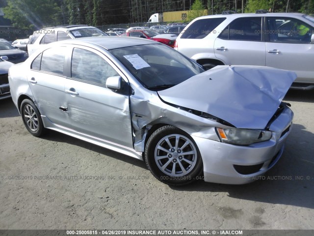 JA32U2FU0AU005274 - 2010 MITSUBISHI LANCER ES/ES SPORT SILVER photo 1