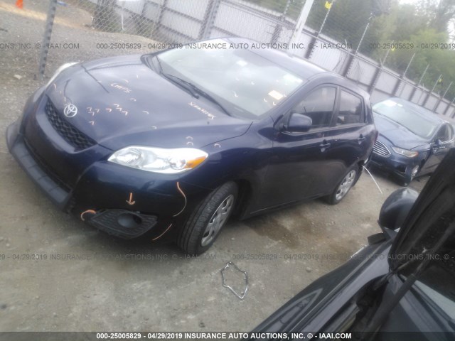 2T1KU4EEXAC473596 - 2010 TOYOTA COROLLA MATRIX  Dark Blue photo 2