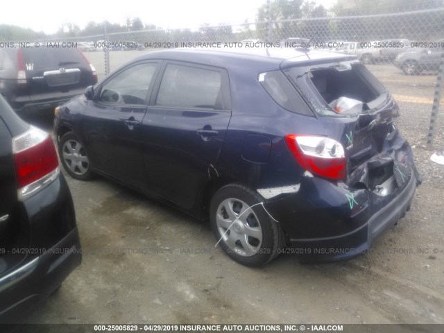 2T1KU4EEXAC473596 - 2010 TOYOTA COROLLA MATRIX  Dark Blue photo 3