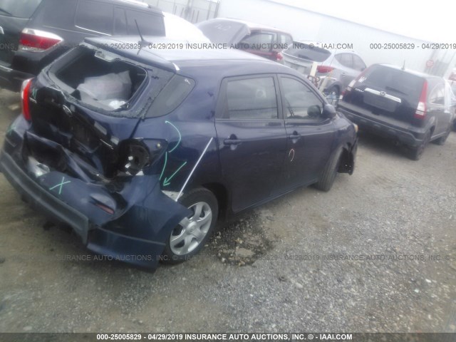 2T1KU4EEXAC473596 - 2010 TOYOTA COROLLA MATRIX  Dark Blue photo 4