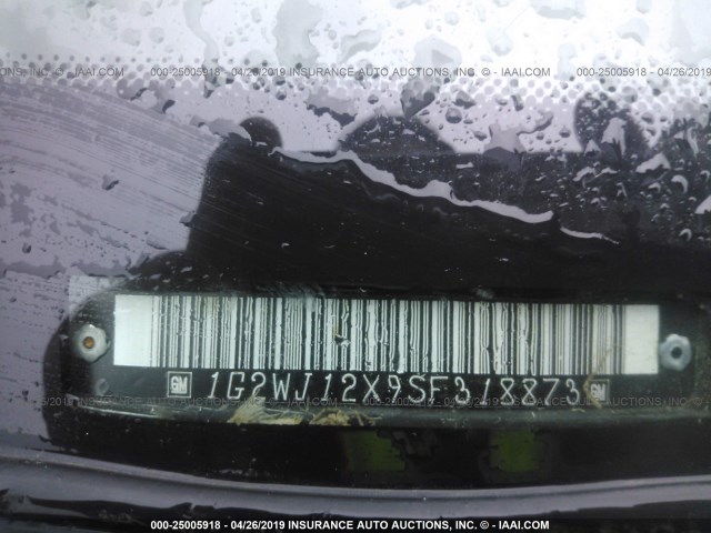 1G2WJ12X9SF318873 - 1995 PONTIAC GRAND PRIX GTP თეთრი ფოტო 9