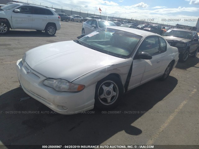 2G1WW12E149208187 - 2004 CHEVROLET MONTE CARLO LS თეთრი ფოტო 2
