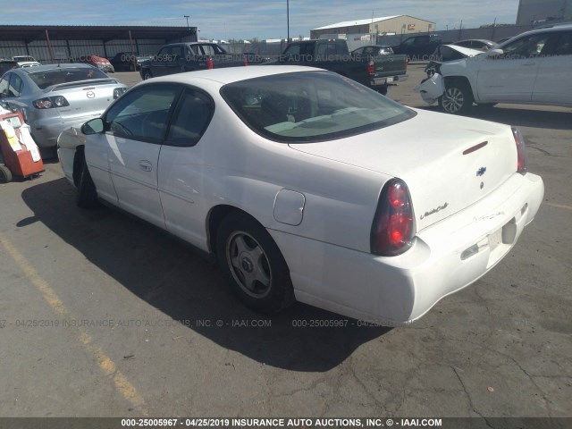 2G1WW12E149208187 - 2004 CHEVROLET MONTE CARLO LS თეთრი ფოტო 3