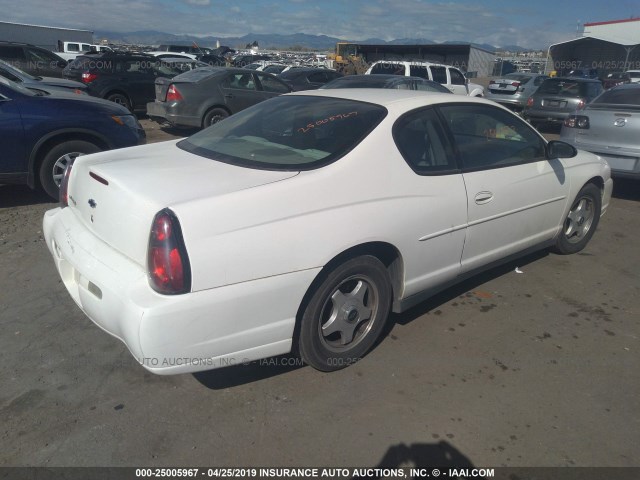 2G1WW12E149208187 - 2004 CHEVROLET MONTE CARLO LS თეთრი ფოტო 4