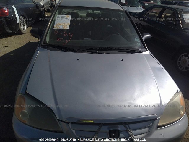 1HGES16231L012997 - 2001 HONDA CIVIC DX SILVER photo 10